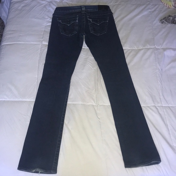 True religion dark wash boot cut jeans sequins - Picture 7 of 8